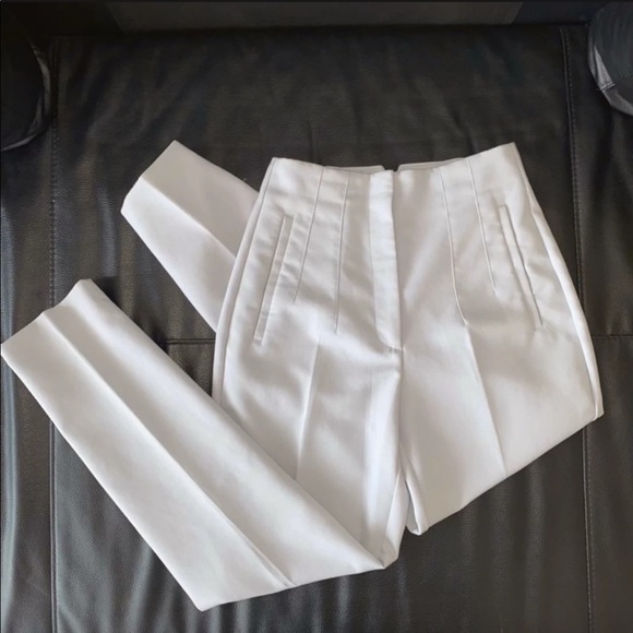 ZARA Blogger High Waist Light Blue Tapered Trouser - Picture 3 of 6